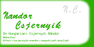nandor csjernyik business card